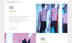 CL Konzept + Design: Textbereich der Homepage
